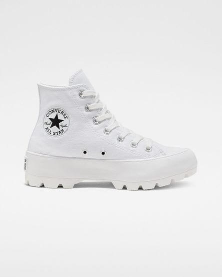 Zapatillas Altas Converse Chuck Taylor All Star Lugged Mujer Blancas Negras Blancas | PE 7P4E5W